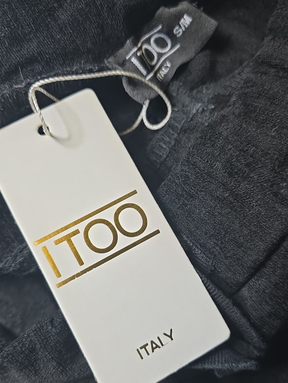 ITOO Black Cargo Pants MADE IN ITALY Size: S/M,  M/L - Picture 4 of 4